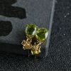 18K金镶橄榄石耳坠 - 红掌柜