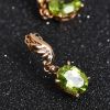 天然K金镶橄榄石耳坠 - 红掌柜