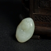 天然和田白玉籽料仿古龙吊坠-红掌柜