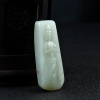 天然籽料和田青白玉侍女吊坠 - 红掌柜