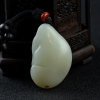 新疆和田白玉籽料吊坠-红掌柜