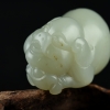 新疆和田白玉籽料亥猪吊坠-红掌柜