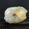 新疆天然籽料俏色和田玉-红掌柜