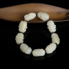 天然籽料和田白玉罗汉手串-红掌柜