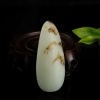 天然籽料和田白玉观音吊坠-红掌柜