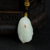 新疆天然籽料和田白玉百财吊坠-红掌柜