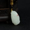 天然籽料和田白玉百财吊坠-红掌柜