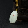 新疆籽料和田白玉百财吊坠-红掌柜