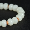天然和田白玉莲花珠手串-红掌柜