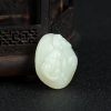 籽料和田白玉羊羊得意吊坠-红掌柜