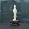 新疆天然籽料和田白玉观音摆件-红掌柜