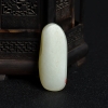 新疆天然和田白玉关羽吊坠-红掌柜
