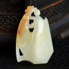 新疆天然籽料和田白玉吊坠-红掌柜