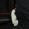 天然籽料和田白玉午马吊坠-红掌柜