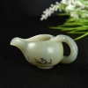 天然山料和田青白玉喜上眉梢茶壶-红掌柜