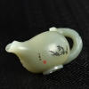 新疆天然山料和田青白玉茶壶-红掌柜
