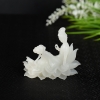 天然山料和田白玉莲花观音摆件-红掌柜