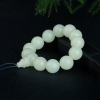 籽料和田青白玉单圈手串-红掌柜