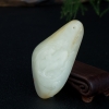 天然俄罗斯山料和田白玉手把件-红掌柜