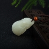 籽料和田玉子鼠吊坠-红掌柜