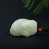 籽料和田白玉马到成功吊坠-红掌柜