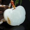 俄罗斯和田玉花开富贵吊坠-红掌柜