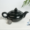 天然新疆山料和田青玉茶壶摆件-红掌柜
