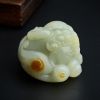 带皮和田玉籽料貔貅手把件 - 红掌柜