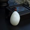 天然新疆和田羊脂玉佛吊坠 - 红掌柜