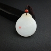 新疆天然和田羊脂玉一品清廉吊坠 - 红掌柜