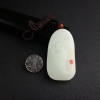 天然青白玉福在眼前吊坠 - 红掌柜
