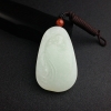 俄罗斯天然山料青白玉福在眼前吊坠 - 红掌柜