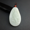 天然俄罗斯山料和田青白玉观音吊坠 - 红掌柜