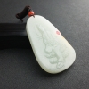 俄罗斯山料和田青白玉观音吊坠 - 红掌柜