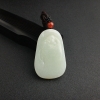 天然俄罗斯山料和田青白玉福在眼前吊坠 - 红掌柜