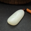 新疆和田青白玉山料吊坠 - 红掌柜