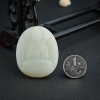 天然青白玉山料大势至菩萨吊坠-红掌柜