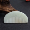 俄料天然俏色和田玉山料梳子-红掌柜