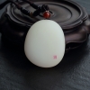 山料天然和田白玉观音吊坠-红掌柜