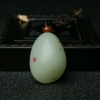 新疆天然和田青白玉天鹅吊坠-红掌柜