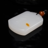 青海山料和田白玉山水意境牌吊坠-红掌柜