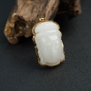 青海天然和田白玉观音吊坠 - 红掌柜