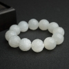 山料天然和田白玉单圈手串-红掌柜