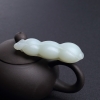 天然和田青白玉福豆吊坠-红掌柜