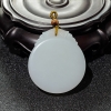 山料和田白玉平安无事圆牌吊坠-红掌柜