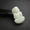 天然山料和田白玉观音吊坠 - 红掌柜