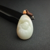 新疆天然和田白玉弥勒佛吊坠 - 红掌柜