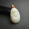 天然和田白玉弥勒佛吊坠 - 红掌柜