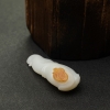 俄罗斯天然籽料和田白玉吊坠-红掌柜