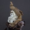 俄罗斯山料和田白玉凤凰摆件-红掌柜